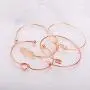 Starain Rose Gold Bracelets for Women Girls Arrow Knot Heart Leaf Bangle Bracelet Stackable Cuff Bracelet Set, 5Pcs Starain Rose Gold Bracelets for Women Girls Arrow Knot Heart Leaf Bangle Bracelet Stackable Cuff Bracelet Set, 5Pcs