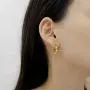 East Hill Jewelry Ball Chain Dangle Earrings 12k Gold Plated for Women, Length 2''
