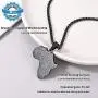 PROSTEEL Stainless Steel Africa Map Necklace for Men Women, 18K Gold/Rose Gold/Black Plated, Customize Available, 22''-24'' Adjustable, Come Gift Box PROSTEEL Stainless Steel Africa Map Necklace for Men Women, 18K Gold/Rose Gold/Black Plated, Customize Available, 22''-24'' Adjustable, Come Gift Box