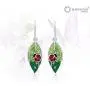 BLING BIJOUX Colorful Leaf with Lady Bug Lucky Crystal Dangle Earrings for Women & Girls, Never Rust 925 Sterling Silver with Free Breathtaking Gift Box for a Special Moment of Love BLING BIJOUX Colorful Leaf with Lady Bug Lucky Crystal Dangle Earrings for Women & Girls, Never Rust 925 Sterling Silver with Free Breathtaking Gift Box for a Special Moment of Love
