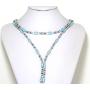 AnsonsImages 37'' Inches Long Magnetic Wrap Necklace Choker Bracelet Anklet Lariat Baby Blue