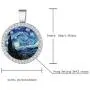 14k Gold Van Gogh The Starry Night Pendant Necklace with Plated Tennis Chain AAA+ Cubic Zircon Necklaces for Women Men