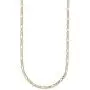 18K Gold 2.3mm Figaro Link Chain Bracelet or Necklace - Made In Italy- Multiple Lengths & Colors