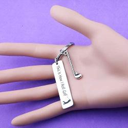 Golfer Gift Golfer Keychain This is How I Roll Golf Birthday Gift for Uncle Father Grandpa Retirement Jewelry Golf Keychain Golf Player Gift (roll golf KR)