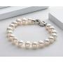 Pearl Bracelets Freshwater Cultured White Pearl Bracelet for Women Sterling Silver Infinity Clasp Pearl Jewelry Gift for Girls Daughter Bridesmaid 7.1 Inches 6-7mm/7-8mm/8-9mm/9-10mm/10-11mm