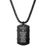 Cupimatch Cross Bible Christ Crucifix Pendant Necklace, Mens Stainless Steel Jesus Verse Lords Prayer Catholic Dog Tag Chain Jewelry 22 inch
