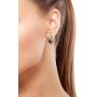 Shop LC Delivering Joy Round Tigers Eye Drop Solitaire Earrings 925 Sterling Silver Costume Stylish Prom Jewelry for Women Mothers Day Gifts