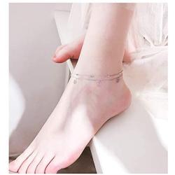 DAOCHONG Anklet for Women S925 Sterling Silver Adjustable Foot Ankle Bracelet