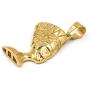Raonhazae Stainless Steel Gold Egyptian Nefertiti Side Pendant W Cuban Chain