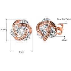 Gold Plated Stud Earrings, Hypoallergenic & Nickel Free Earrings for Women