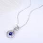 Sterling Silver Blue Sapphire Peridot Ruby Necklace for Mom Wife Birthday Gifts Forever Love Infinity Citrine Pink Tourmaline Jewelry