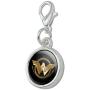 GRAPHICS & MORE Wonder Woman Movie Golden Lasso Logo Antiqued Bracelet Pendant Zipper Pull Charm with Lobster Clasp