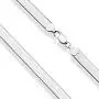 Miabella 925 Sterling Silver Italian Solid 7mm Flat Herringbone Chain Necklace for Women Men 16, 18, 20 Inch Made in Italy