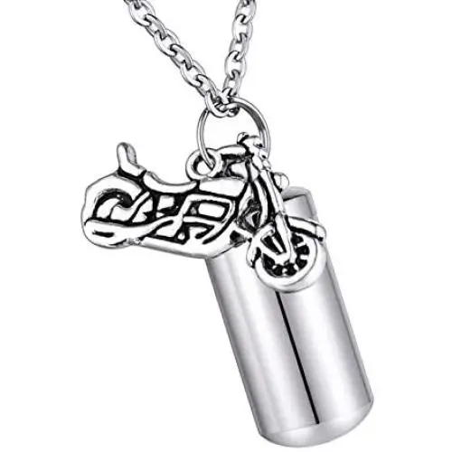 HooAMI Cremation Jewelry Motorcycle Biker Cylinder Memorial Urn Pendant Ash Keepsake Keychain HooAMI Cremation Jewelry Motorcycle Biker Cylinder Memorial Urn Pendant Ash Keepsake Keychain