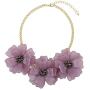 Bocar Statement Flower Necklace Handmade Bib Collar Jewelry Set for Women