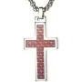GESTALT COUTURE Unique Tungsten Cross Pendant. 4mm Wide Surgical Stainless Steel Box Chain. Red Carbon Fiber Inlay. GESTALT COUTURE Unique Tungsten Cross Pendant. 4mm Wide Surgical Stainless Steel Box Chain. Red Carbon Fiber Inlay.