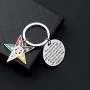 BAUNA OES Sorority Gifts Order of The Eastern Star Keychain to Be A Star You Must Shine Your Light Masonic Jewelry for Her