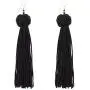 Bohemian Knot Tassel Dangle Earring with Long Silky Thread Fringe Drop Earring Gift for Women girls