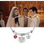 WSNANG Gossip Girl Gift Eight Letters Three Words Say It Im Yours Keychain Blair Chuck Bass Couple Jewelry Boyfriend Girlfriend