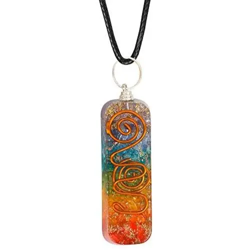 Art of Creation 7 Chakra Orgone Necklace Pendant | EMF Protection | Energy Generator Spiritual Yoga Jewelry (Multi 7 Chakra) Art of Creation 7 Chakra Orgone Necklace Pendant | EMF Protection | Energy Generator Spiritual Yoga Jewelry (Multi 7 Chakra)