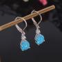 CiNily Gold Plated Teardrop Shape Opal Dangle Drop Earrings For Women Girls Gemstone Leverback Drop Earrings