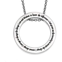 Serenity Prayer Necklace for Women- God Grant Me The Serenity Mantra Daily Reminder Pendant Necklace, Serenity Jewelry, Inspirational Necklace & Gifts