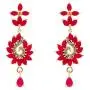Efulgenz Indian Bollywood Gold Plated Crystal Rhinestone CZ Wedding Bridal Choker Necklace Dangle Earring Jewellery Set