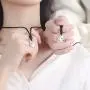 Couples Necklace Set Sun and Moon Engraved Simple Fashion Unique Magnet Attraction Design Romantic Love Stone Necklace Set for Him and Her Boyfriend Girlfriend Teens Women Men 2 pcs
