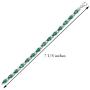 Peora 13.00 carats Pear Shape Simulated Emerald Bracelet in Sterling Silver