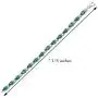 Peora 13.00 carats Pear Shape Simulated Emerald Bracelet in Sterling Silver