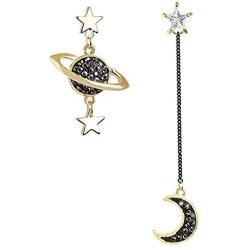 Moon Star Earrings Dangle Earth Planet Asymmetrical Drop Earrings Astronaut Stud Earrings Jewelry for Women Girls