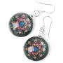 SUVANI Sterling Silver Hand Blown Murano Glass Multi-Colored Magic Mandala Flower Round Dangle Earrings SUVANI Sterling Silver Hand Blown Murano Glass Multi-Colored Magic Mandala Flower Round Dangle Earrings