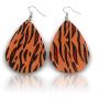 TIDOO Leather Earrings for Women Teardrop Lightweight Leaf Animal Print Summer Earring