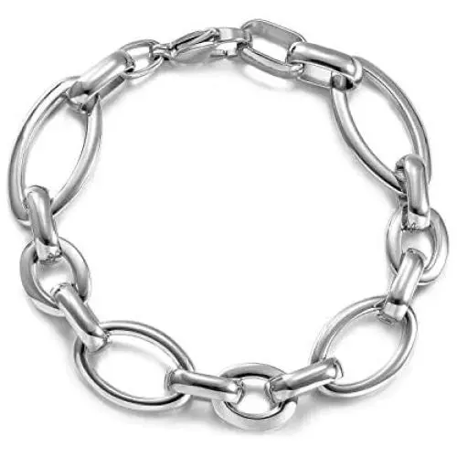 CIUNOFOR Gold Bracelet for Women Girls Stainless Steel Bracelet Wide Cuban Curb Link Bracelet Oval Bracelet Silver Rose Gold Plated Adjustable Chain CIUNOFOR Gold Bracelet for Women Girls Stainless Steel Bracelet Wide Cuban Curb Link Bracelet Oval Bracelet Silver Rose Gold Plated Adjustable Chain