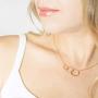 Lucky Star Pendant Necklaces,18k Gold Plated Three Stars Handmade Generations Necklace for Grandma 3 Circles Necklace Mom Granddaughter Mothers Day Jewelry Birthday Gift