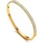 Rose Gold/Gold/Silver Titanium Stainless Steel Pave Cubic Zironia Simulate Diamond Stackable Oval Hinged Bangle Bracelet 6.5''-7'' Rose Gold/Gold/Silver Titanium Stainless Steel Pave Cubic Zironia Simulate Diamond Stackable Oval Hinged Bangle Bracelet 6.5''-7''