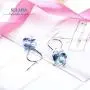 Sllaiss 925 Sterling Silver Blue Crystal Cluster Teardrop Earrings for Women Hypoallergenic Hook Grape Dangle Earrings Fashion Jewelry Gift, Crystal from Austria Sllaiss 925 Sterling Silver Blue Crystal Cluster Teardrop Earrings for Women Hypoallergenic Hook Grape Dangle Earrings Fashion Jewelry Gift, Crystal from Austria
