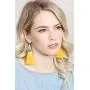 Bohemian Silky Thread Fan Fringe Tassel Statement Earrings - Lightweight Strand Feather Shape Long Dangles Bohemian Silky Thread Fan Fringe Tassel Statement Earrings - Lightweight Strand Feather Shape Long Dangles