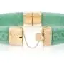 Regalia by Ulti Ramos 14K Yellow Gold Real Jade Hand Carved Bangle Bracelet Regalia by Ulti Ramos 14K Yellow Gold Real Jade Hand Carved Bangle Bracelet