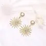 ONLYJUMP Fashion Sun Star Earrings Set for Women Girls Unique Bohemian Vintage Sumflower Shape Pearl Dangle Drop Statement Ear Jewellery