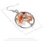 Tree of Life Earrings Natural Tree Dangle Colorful Stone Handcrafted Gemstone Jewelry for Women