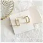 Gold Split Hoop Huggie Earrings Dainty Gold Plated Thick Gold Hoops Cartilage Piercing Hypoallergenic Open Hoops Lightweight Split Dangle Drop Earrings Jewelry for Women Girls
