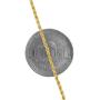 14kt Yellow Gold Plated Sterling Silver 1.3mm Diamond-Cut Rope Chain Necklace Solid Italian Nickel-Free, 14-36 Inch