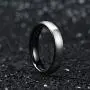 King Will Basic Mens Black Domed Brushed Tungsten Carbide Ring Wedding Band 2mm/4mm/6mm/8mm