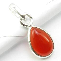 SilverStarJewel 925 Sterling Silver Real Carnelian Pendant