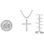Dazzlingrock Collection 0.25 Carat (ctw) 10K Gold Round White Diamond Ladies Cross Pendant 1/4 CT (Silver Chain Included)