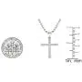 Dazzlingrock Collection 0.25 Carat (ctw) 10K Gold Round White Diamond Ladies Cross Pendant 1/4 CT (Silver Chain Included)