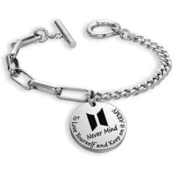 G-Ahora BTS Bracelet for BTS Lover Kpop BTS Bangtan to Love Yourself Army Never Mind Bracelet for BTS Fans Women Sister