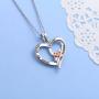 Sister Gift 925 Sterling Silver Always My Sister Forever My Friend Love Heart Engraved Sister Necklace, 18 inches