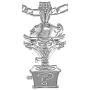 GWOOD Riddle Box Pendant 24 Inch Necklace with Silver Color 5mm Figaro Style Chain